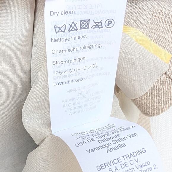 J.Crew Parke Stretch Natural/Cream Linen Blend Single-breasted Blazer, size 10 - Picture 10 of 10